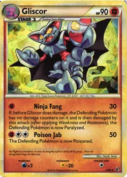 Pokemon TCG Gliscor 4/90 Cracked Holo MP - Image 1