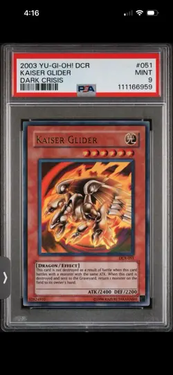 Yu-Gi-Oh! CED PSA 9, XY Dragon PSA 7, XYZ Dragon PSA 8, & Kaiser Glider PSA 9 - Image 2