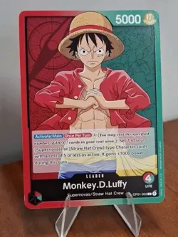 One Piece Monkey D Luffy OP01-003 PRE ERRATA Leader Romance Dawn pre-errata RARE - Image 1