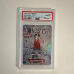 Bandai One Piece Monkey D. Luffy P-055 Promo Foil PSA 10 US Voyage - Image 1