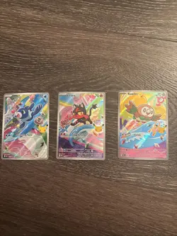 Pokemon First Partner Illustration Collection 3 card gen 7 Alola Set NM - Image 2