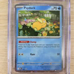 CGC 9 FART WHOLE SWIRL 🌀💫 Psyduck MEP 007 Mega Cosmos Holo Promo Pokemon Card - Image 5