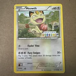 Pokemon TCG Meowth Promo Card 67/108 Build-A-Bear Workshop 2015 - Image 1