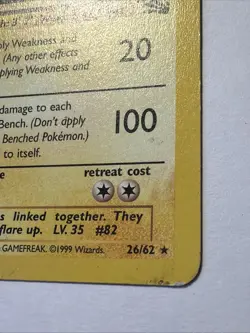 MAGNETON Pokemon TCG Trading Card - RARE - 26/62 Fossil - Image 2