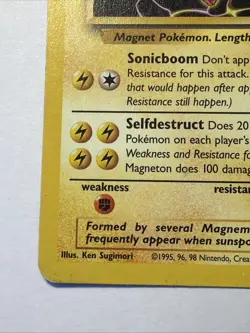 MAGNETON Pokemon TCG Trading Card - RARE - 26/62 Fossil - Image 5