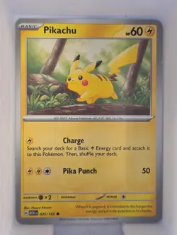 Pikachu 25/165 Common Pokemon TCG Pokemon 151 Scarlet & Violet Card - Image 1