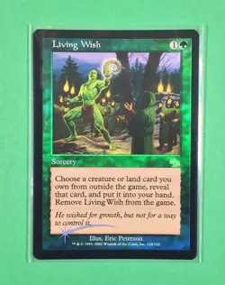MTG Living Wish JUD English Foil Used Card - Image 1
