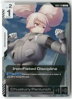 Chuatury Panlunch Iron-Fisted Discipline R Gundam Card Game New Type Rising Foil - Image 1