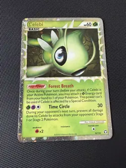 Celebi Prime 92/102 HGSS Triumphant Rare Holo Pokemon Card 2010 Vintage - Image 1