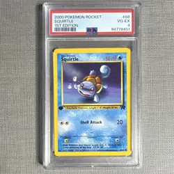 Pokemon Team Rocket Squirtle 68/82 1st Edition Regular PSA 4 English 2000 - Image 1
