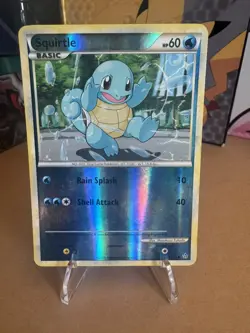 Pokemon TCG Squirtle 63/95 Reverse Holo Rare HGSS Unleashed 2010 - Image 1