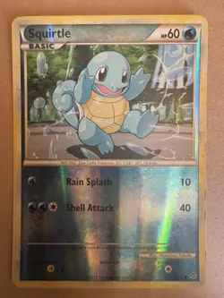 Pokemon TCG Squirtle 63/95 Reverse Holo Rare HGSS Unleashed 2010 - Image 3