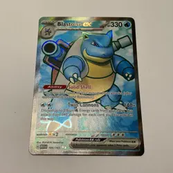 Pokemon Blastoise EX 184/165 SV Scarlet & Violet 151 Ultra Rare Holo English - Image 1