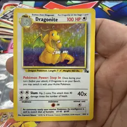 Dragonite 4/62 Fossil Unlimited Holofoil Holo Rare Pokemon TCG HP Crease - Image 5