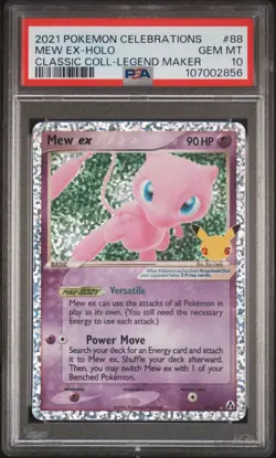 Mew EX # 88 | Pokemon TCG - 2021 Celebrations | PSA 10 GEM MT - Image 1