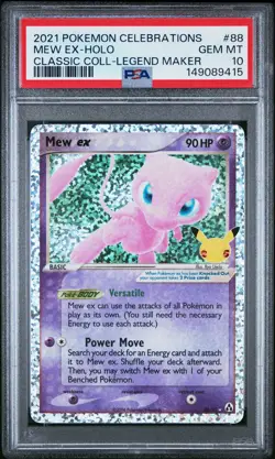 2021 POKEMON CELEBRATIONS CLASSIC COLLECTION #88 MEW EX-HOLO PSA 10 - Image 1