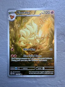 Pokemon TCG: Ninetales 199/197 (Illustration Rare) SV03: Obsidian Flames Holo - Image 1