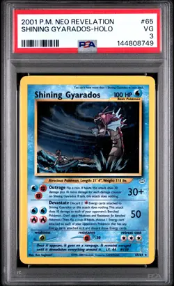 2001 POKEMON NEO REVELATION #65 SHINING GYARADOS-HOLO PSA 3 - Image 1