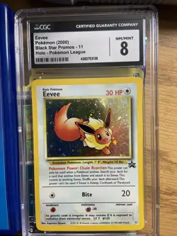 Eevee Pokemon CGC Black Star Promo Grade 8 - Image 1