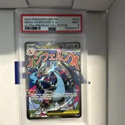 Pokemon TCG Mega Charizard X ex Me: Mega Evolution Promo Holo 023 PSA 9 - Image 1