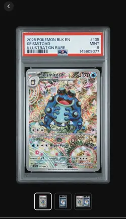 Pokemon Seismitoad 105/086 Black Bolt Illustration Rare PSA 9 - Image 2