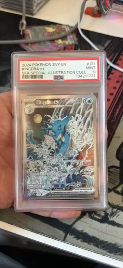 2024 POKEMON SVP EN-SV BLACK STAR PROMO #131 KINGDRA EX PSA 9 - Image 1