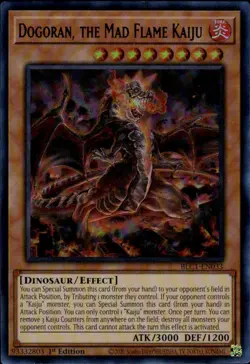 Yu-Gi-Oh! Dogoran, the Mad Flame Kaiju Ultra Rare BLC1-EN033 - Image 1
