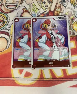 2x Uta OP01 005 - PRE ERRATA Romance Dawn NM ONE PIECE Card Game Red - Image 1