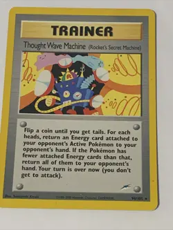 Thought Wave Machine Trainer Neo Destiny Rare Pokemon Card Low Print - Image 1
