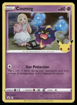 Pokemon Cards Cosmog 013/025 Celebrations Rare NM - Image 1