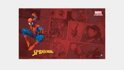 Marvel Champions Card Game Mat Spiderman 24x12 - New Sealed - Image 1