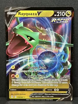 Rayquaza V 110/203 Evolving Skies Ultra Rare Holo Pokemon TCG Card - NM - Image 1