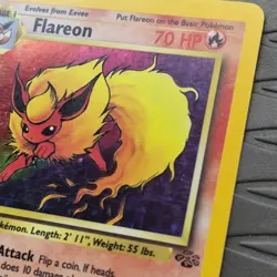 Flareon 3/64 Unlimited Holo Rare Jungle Pokemon Card MP/HP - Image 3