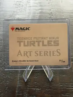 Krang & Shredder Art Card 31/54 Teenage Mutant Ninja MTG NM Gold Stamp! - Image 2