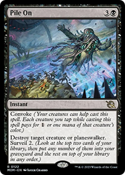 MTG Magic 1x Pile On (M/NM) March of the Machine - Image 1