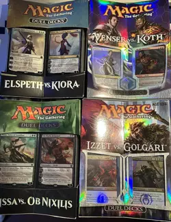 Magic The Gathering Sealed Duel Deck Lot Of 4 Izzet Vs golgari Elspeth Etc… - Image 1