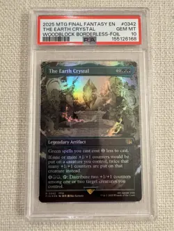 PSA 10 The Earth Crystal (Borderless Foil) FINAL FANTASY MTG 342 - Image 1