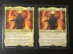MTG Sauron The Dark Lord (x2) Lord Of The Rings Mythic Regular LP #224 - Image 1