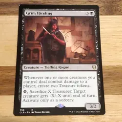 1x Grim Hireling, CLBG, Magic, MTG - Off Center Misprint - Image 1