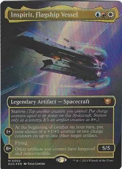 MTG: Inspirit, Flagship Vessel - Borderless Foil - EOC Magic - M 0002 - Image 2
