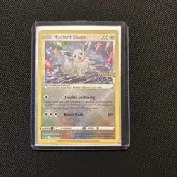 Pokemon TCG Radiant Eevee SWSH230 Promo Shiny Holo Rare Pokemon Go - Image 1