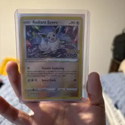 Pokemon TCG Radiant Eevee SWSH230 Promo Shiny Holo Rare Pokemon Go - Image 2
