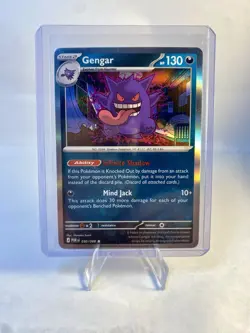 Pokemon TCG Gengar Holo POR 050/088 Stage 2 130 HP Mind Jack Ability Card - Image 1