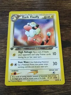 Pokemon Neo Destiny 1st Edition Dark Flaaffy 34/105 Non Holo NM-MINT - Image 1