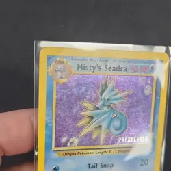 Pokemon Misty's Seadra 70 HP Gym Heroes Prerelease Holo Promo 9/132 WotC - Image 2