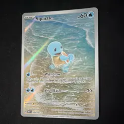 Squirtle Illustration Rare Holo 60 HP Pokemon Card Sv 151 170/165 English - Image 1