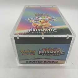 Pokemon TCG S&V Prismatic Evolutions Booster Bundle Display Case w/Acrylic Case - Image 1