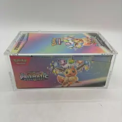 Pokemon TCG S&V Prismatic Evolutions Booster Bundle Display Case w/Acrylic Case - Image 3