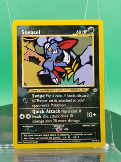 Sneasel 24/64 Unlimited Neo Revelation Set Rare 2001 English Pokemon WoTC - Image 1