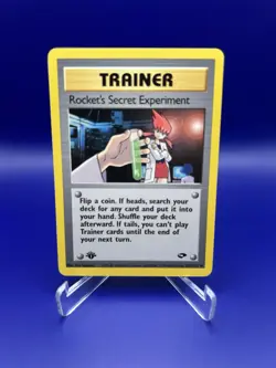 Pokemon Rocket's Secret Experiment 120/132 1st Edition Trainer Gym Challenge LP - Image 2